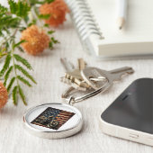 Porte-clés Motorcycle USA Drapeau Retro Biker (Côté)