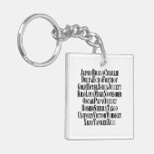 PORTE-CLÉS MOTS ALPHABET PHONÉTIQUE / CODE (Devant gauche)