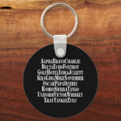 PORTE-CLÉS MOTS ALPHABET PHONÉTIQUE / CODE (Recto)