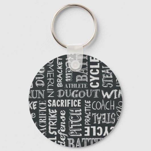 Porte-clés Mots de tableau de baseball (Recto)