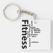 Porte-clés Mots fitness (Devant)
