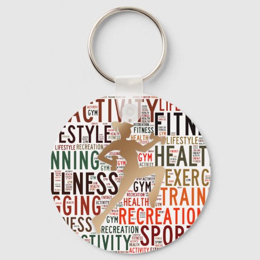 Porte-clés Mots fitness (Recto)