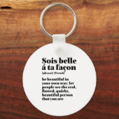 Porte-clés Mots Français Inspirationnels Belle Sois Belle (Recto)