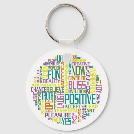 Porte-clés Mots positifs, motivants et inspirants (Recto)