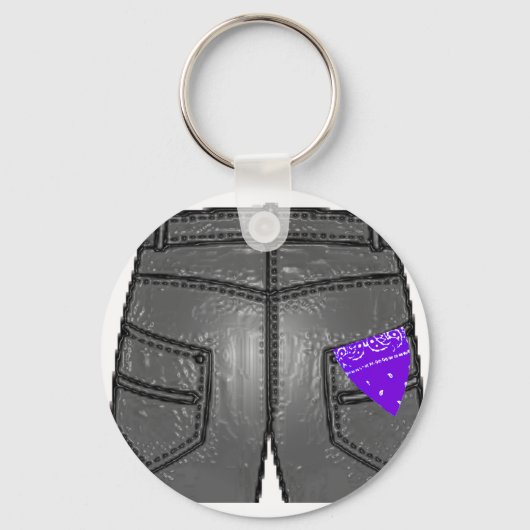 Porte-clés Mouchoir droit violet (Recto)
