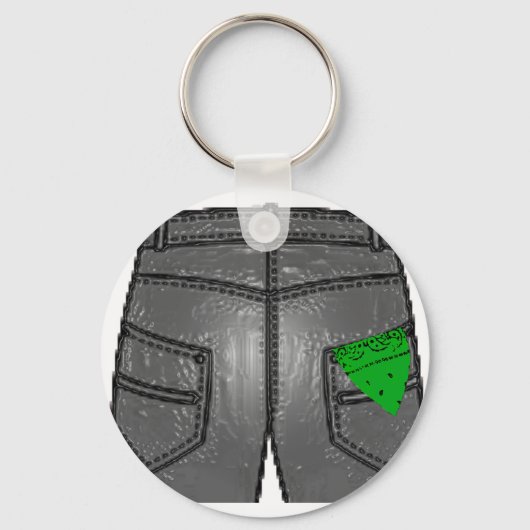 Porte-clés Mouchoir vert à droite (Recto)