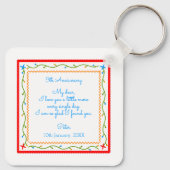 Porte-clés Mouchoirs d'amour de Valentine (Dos)