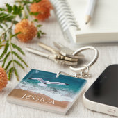 Porte-clés Mouette au-dessus de la mer (Devant Droit)