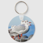 Porte-clés Mouette mignonne Oiseau (Verso)