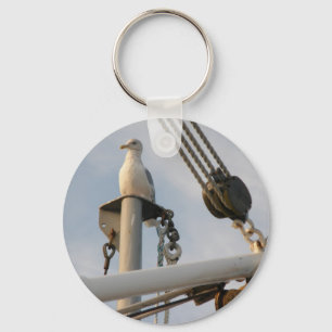 Porte-clés Mouette sur le calage d'un bateau
