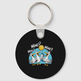 Porte-clés Mouette Volleyball Mine Mine Plage Oiseau Océan Am