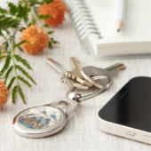 Porte-clés Mouettes côtières Aquarelle paysage marin (Côté )