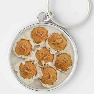 Porte-clés Moule à muffins de muffins gastronomiques dans du