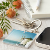 Porte-clés Moulin à vent de Santorin, Grèce (Devant Droit)