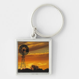 Porte-clés Moulin à vent et coucher de soleil, William Creek,