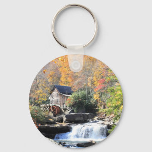 Porte-clés Moulin dans les bois