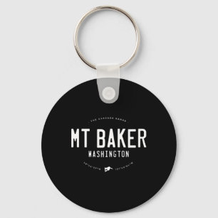 Porte-clés Mount Baker Washington Graphic Vintage en détresse