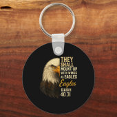 Porte-clés Mount Up Wings As Eagles Isaiah 40_31 Christian Bi (Recto)