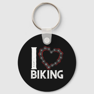 Porte-clés Mountain Bike Cycling Bicycle I Love Biking 