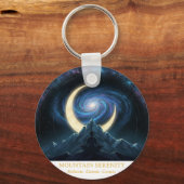 Porte-clés Mountain Serenity Cosmic Meditation, Crescent Moon (Verso)