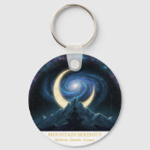 Porte-clés Mountain Serenity Cosmic Meditation, Crescent Moon (Verso)