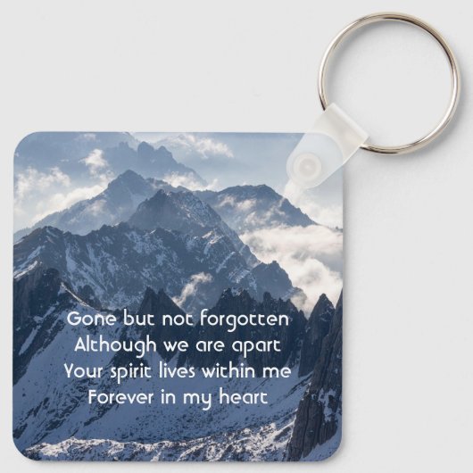 Porte-clés Mountains Alpine Memorial Keepsake (Dos)