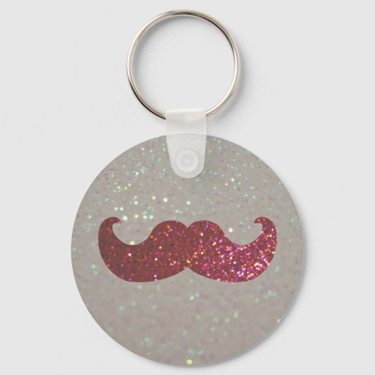 Porte-clés Moustache à billes roses (Graphique de Parties sci (Recto)
