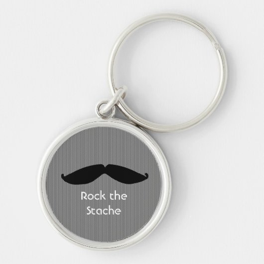 Porte-clés Moustache avec citation mignonne (Devant)