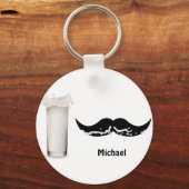 Porte-clés Moustache de lait personnalisée (Recto)