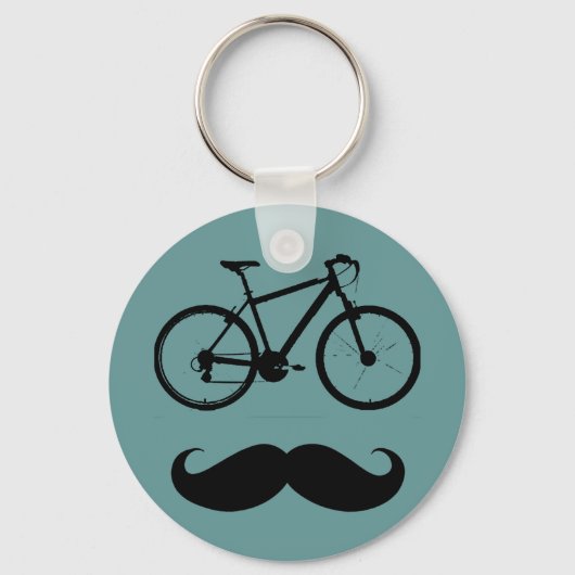Porte-clés moustache de vélo noir (Recto)