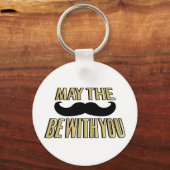 Porte-clés Moustache drôle - Puisse la cachette être avec vou (Recto)