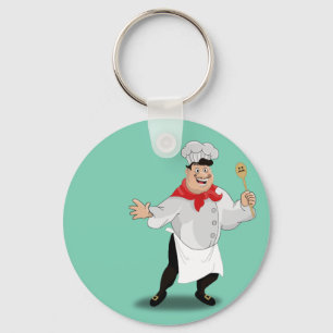 Porte-clés Moustache française d'art de cuisinier de cuisine