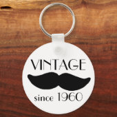 Porte-clés Moustache vintage (Recto)