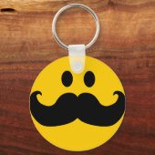 Porte-clés Moustache Yellow Happy Face (Recto)