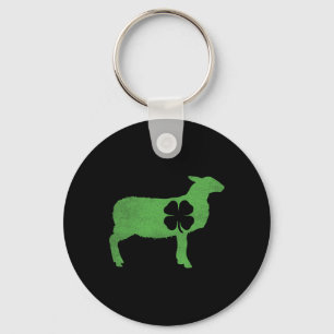 Porte-clés Mouton Shamrock Saint-Patrick irlandais Saint-Padd