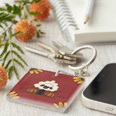 Porte-clés Moutons Et Fleurs (Devant Droit)