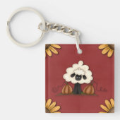 Porte-clés Moutons Et Fleurs (Devant)