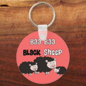 Porte-clés Moutons noirs Conception "Moutons noirs Baa Baa" (Recto)
