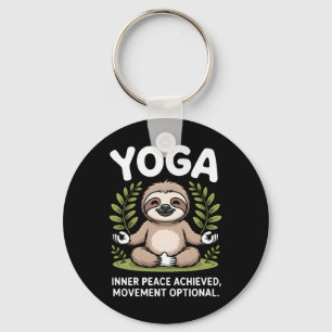 Porte-clés Mouvement de Paix Intérieur Atteint Yoga Paresseux
