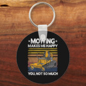 Porte-clés Mowing Me Rend Heureux Mower Mower Pelouse Mowing  (Recto)