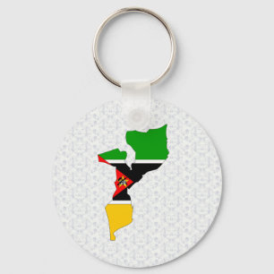 Porte-clés Mozambique Flag Map full size