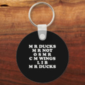 Porte-clés Mr M R Ducks T, Funny Duck Lover, Waterfowl Quote (Recto)