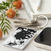 Porte-clés MRNStudios Doodle à fleurs (Devant droit)