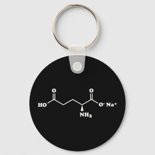 Porte-clés MSG Monosodium Glutamate Molecule Formule chimique