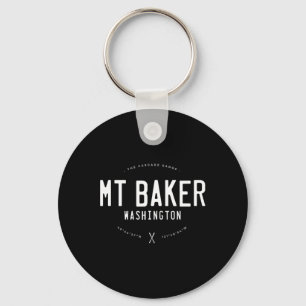 Porte-clés Mt. Ker Washington Graphique en détresse Ski vinta