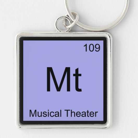 Porte-clés Mt - Théâtre musical Chimie Élément Symbole Tee (Devant)