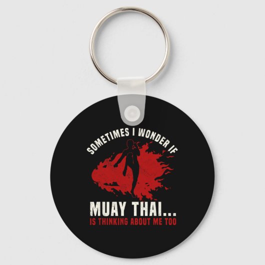 Porte-clés Muay Thai Enseignant de boxe Kickboxing Arts Marti (Recto)