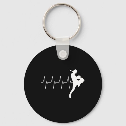 Porte-clés Muay Thai Heartbeat Thai Boxe (Recto)