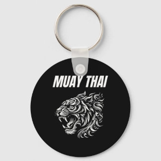 Porte-clés Muay Thai Mma Combat Tatouage Tigre Rugir Kickboxi