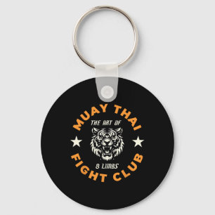 Porte-clés Muay Thai Mma Fight Tattoo Tiger Art Of 8 Limbs Ki